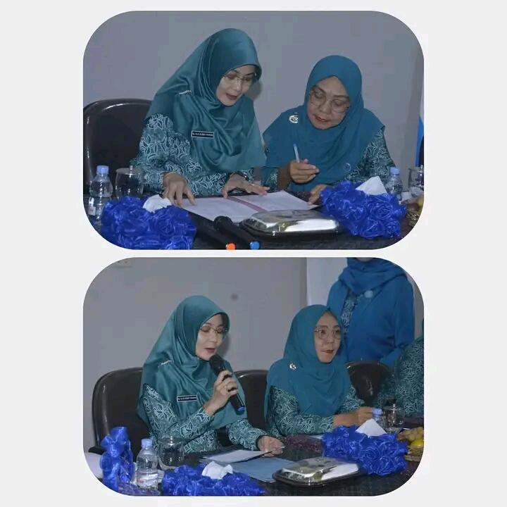 Pjs Ketua TP PKK Lampung Tengah Elis Melinda Pimpin Rapat Koordinasi Rutin di Aula Kantor PKK